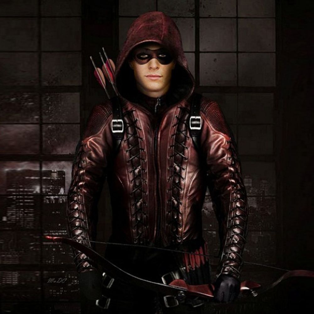 Arrow Arsenal Red Hooded Jacket 